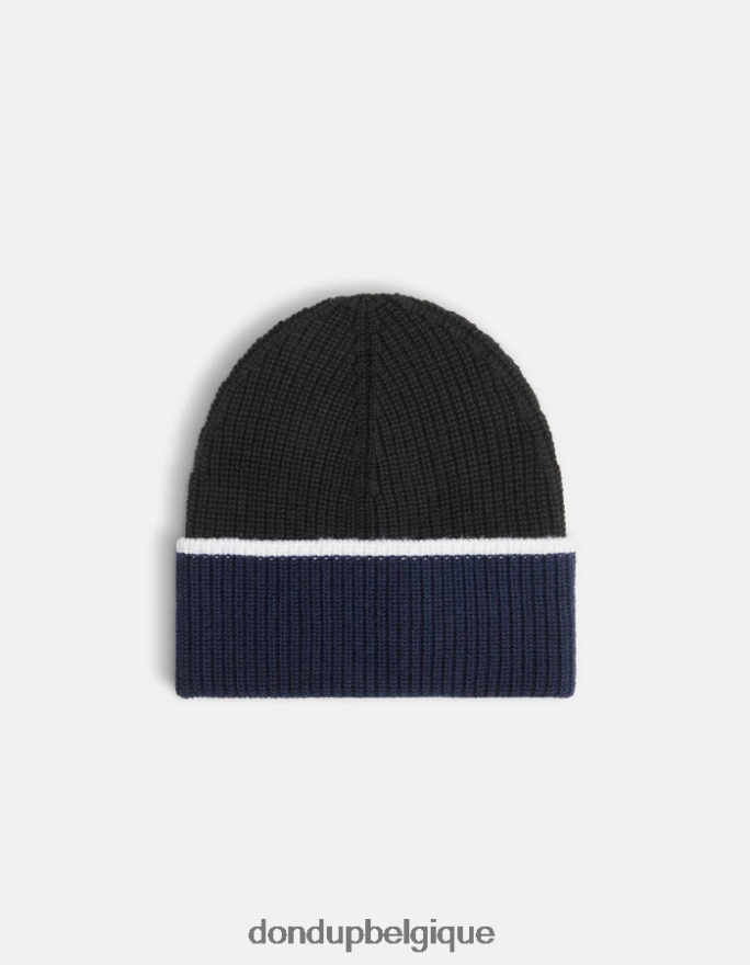 Hommes accessoires DONDUP bleu Noir chapeau de laine 8826D0940