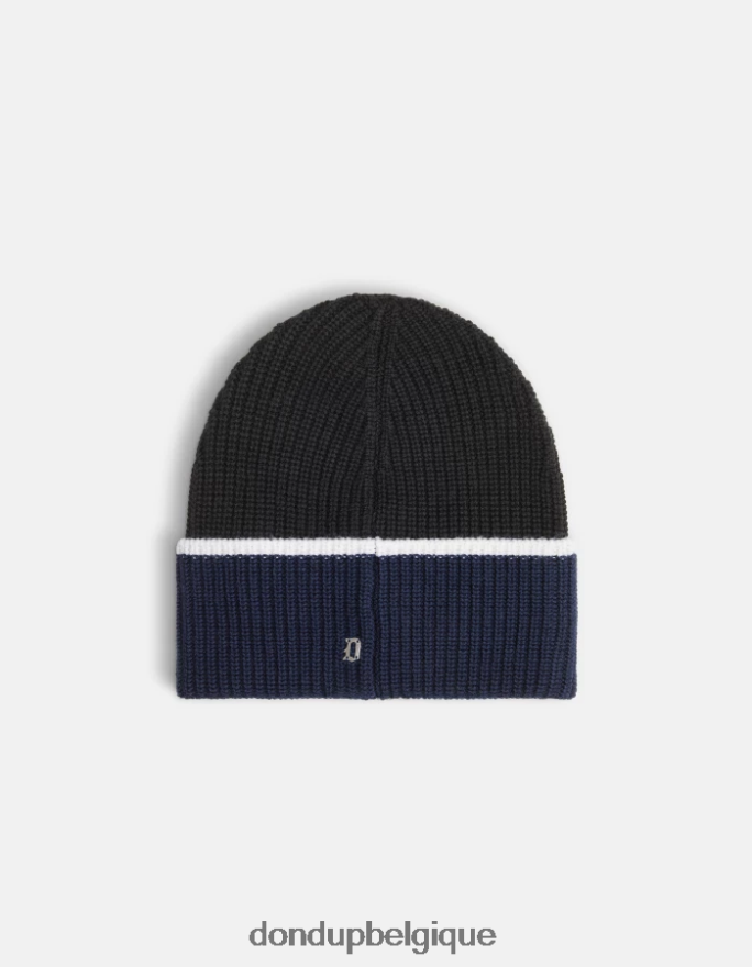Hommes accessoires DONDUP bleu Noir chapeau de laine 8826D0940