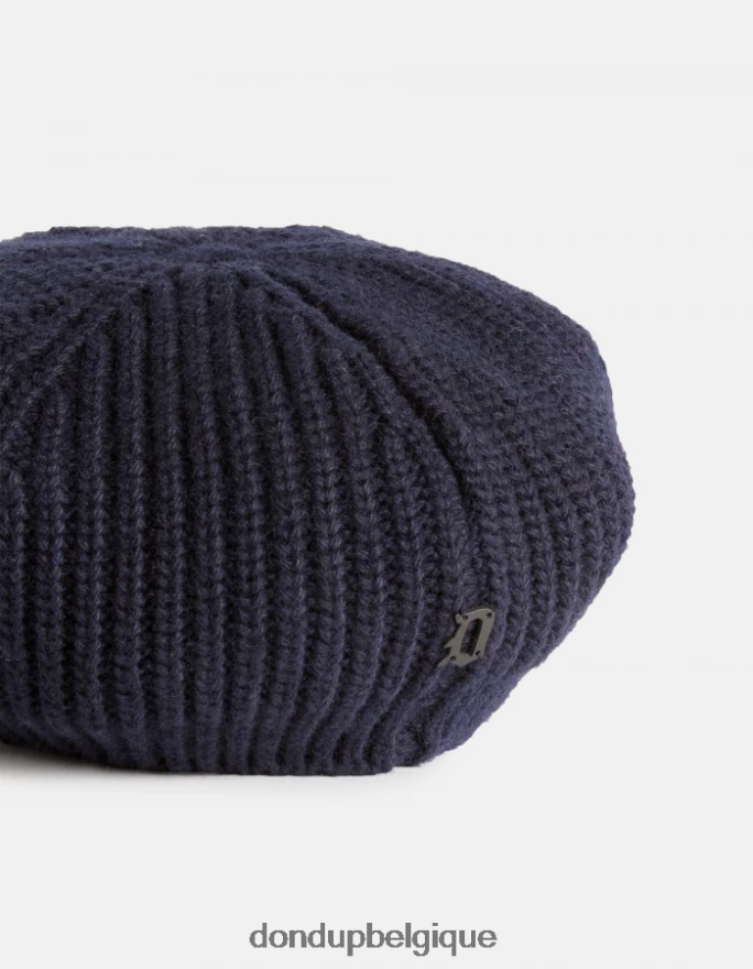 Hommes accessoires DONDUP bleu marine casquette de baseball en mélange de cachemire 8826D0942