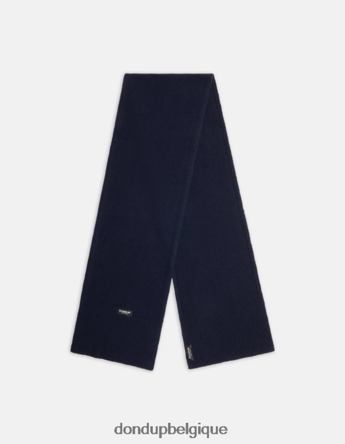 Hommes accessoires DONDUP bleu marine écharpe en cachemire 8826D01004