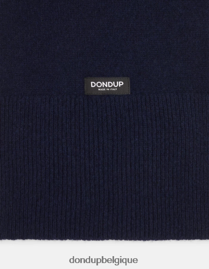 Hommes accessoires DONDUP bleu marine écharpe en cachemire 8826D01004