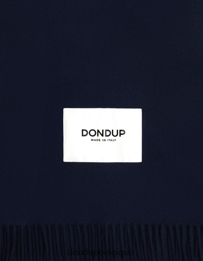 Hommes accessoires DONDUP bleu marine écharpe en laine 8826D01002