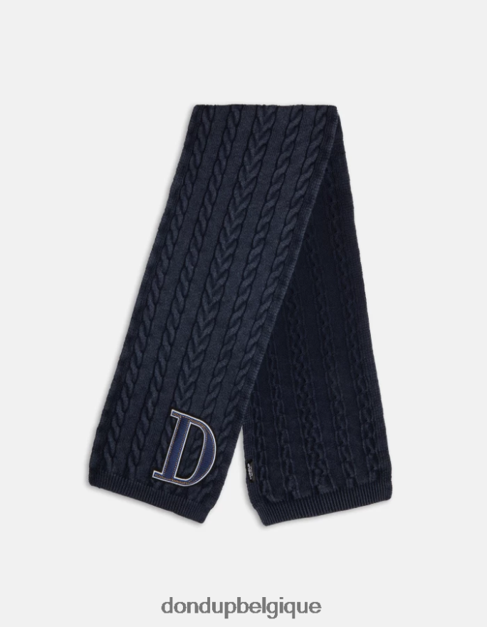 Hommes accessoires DONDUP bleu marine écharpe en laine 8826D0944