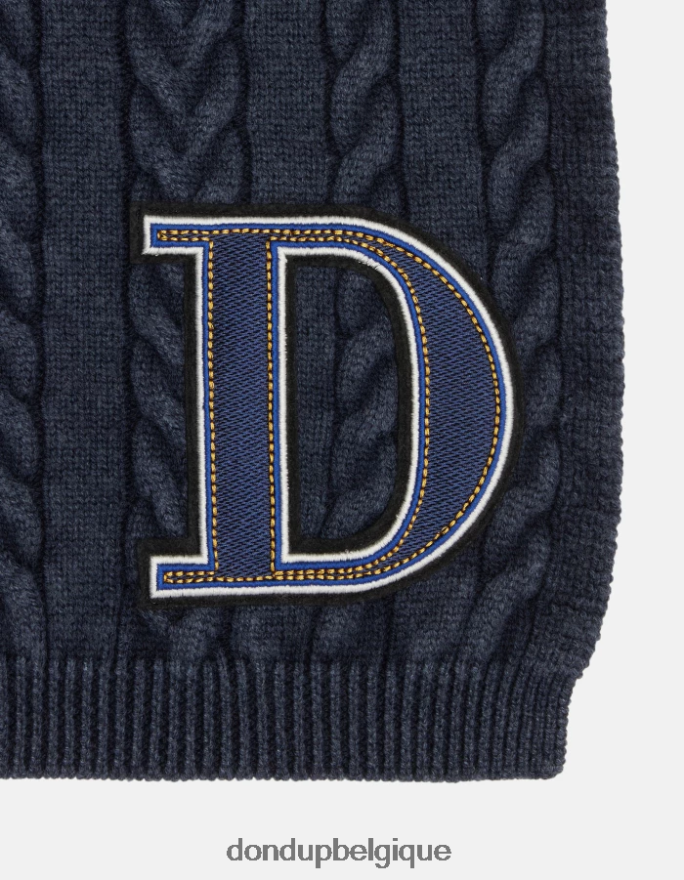 Hommes accessoires DONDUP bleu marine écharpe en laine 8826D0944