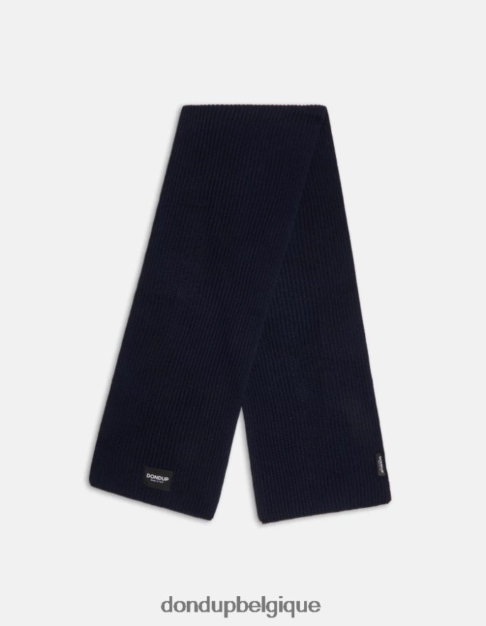 Hommes accessoires DONDUP bleu marine écharpe en laine 8826D0954