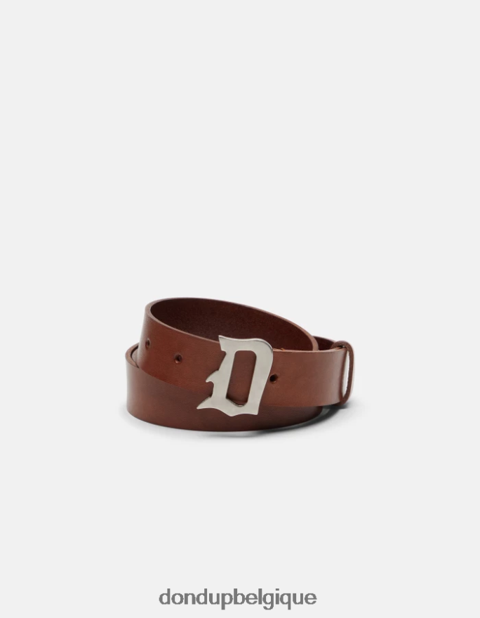Hommes accessoires DONDUP bruciato ceinture en cuir 8826D0960