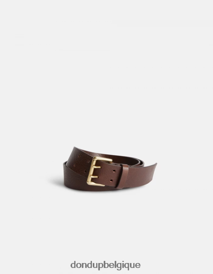 Hommes accessoires DONDUP brun ceinture en cuir 8826D0969