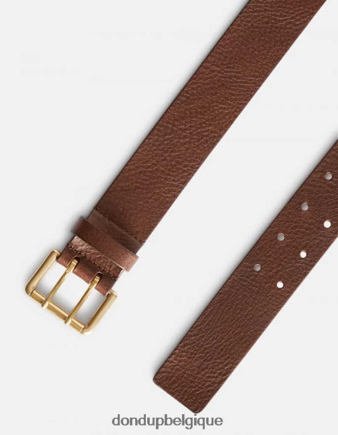Hommes accessoires DONDUP brun ceinture en cuir 8826D0969