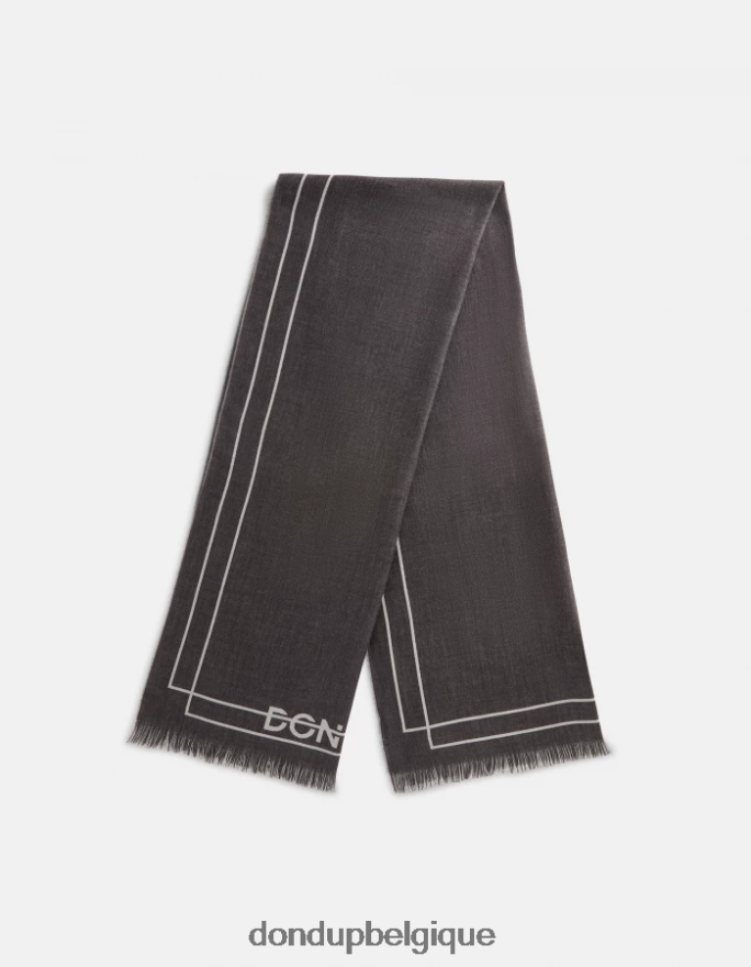 Hommes accessoires DONDUP fumée écharpe en laine et coton 8826D01017