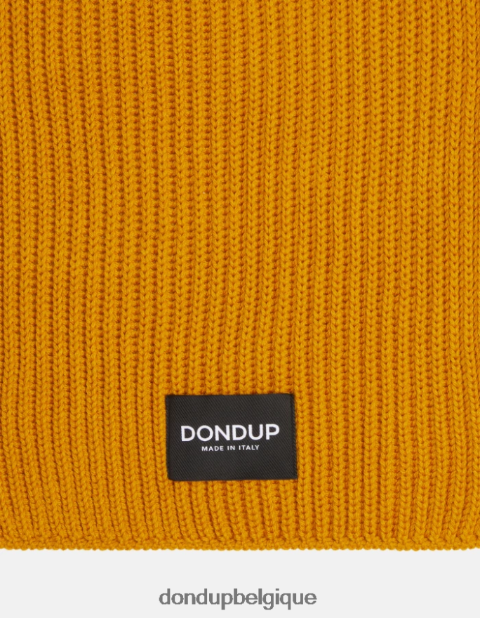 Hommes accessoires DONDUP jaune ocre écharpe en laine 8826D0949