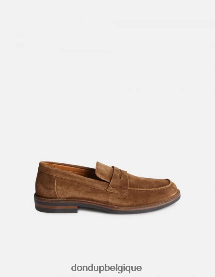 Hommes accessoires DONDUP kaki mocassins en croûte de cuir 8826D0972