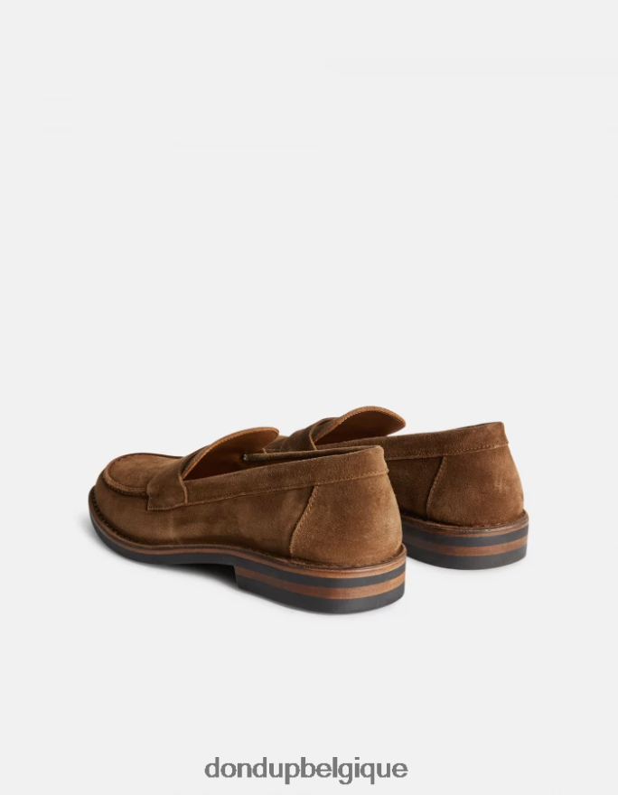 Hommes accessoires DONDUP kaki mocassins en croûte de cuir 8826D0972