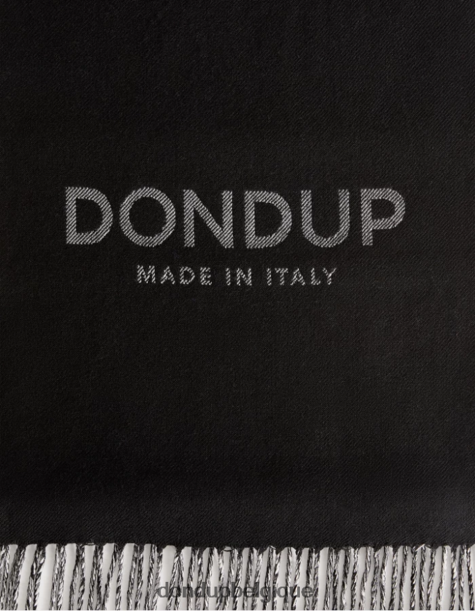 Hommes accessoires DONDUP noir blanc écharpe en laine 8826D01008