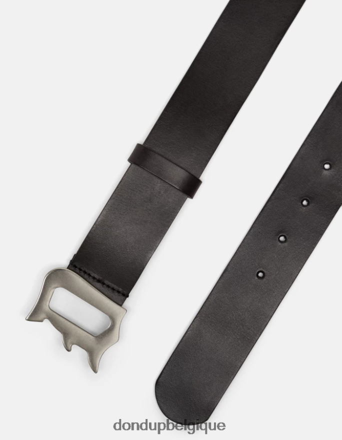 Hommes accessoires DONDUP noir ceinture en cuir 8826D0965