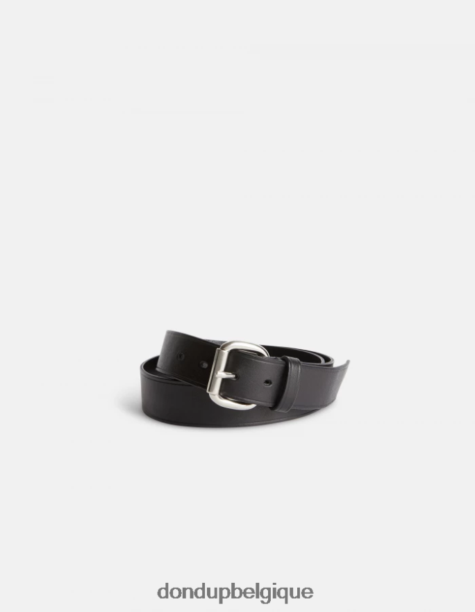 Hommes accessoires DONDUP noir ceinture en cuir 8826D0967
