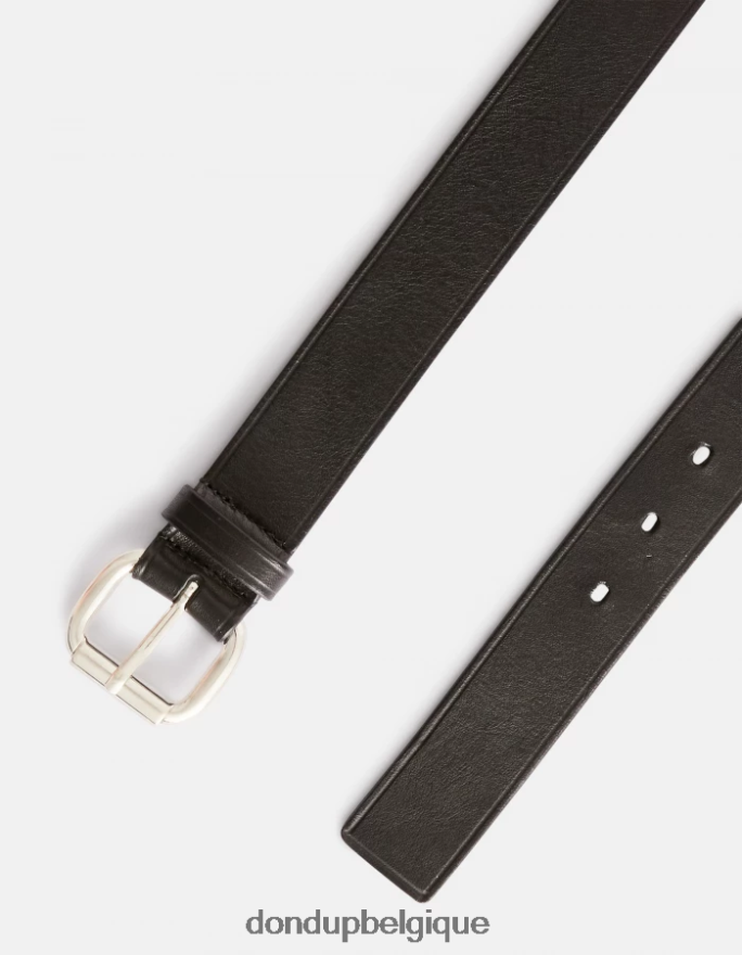 Hommes accessoires DONDUP noir ceinture en cuir 8826D0967
