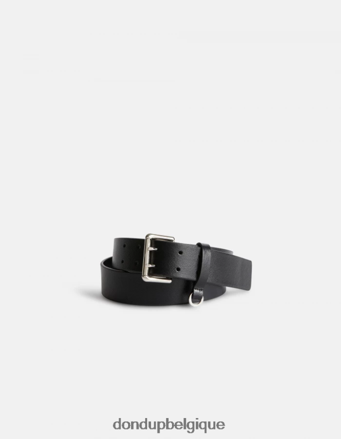 Hommes accessoires DONDUP noir ceinture en cuir 8826D0968