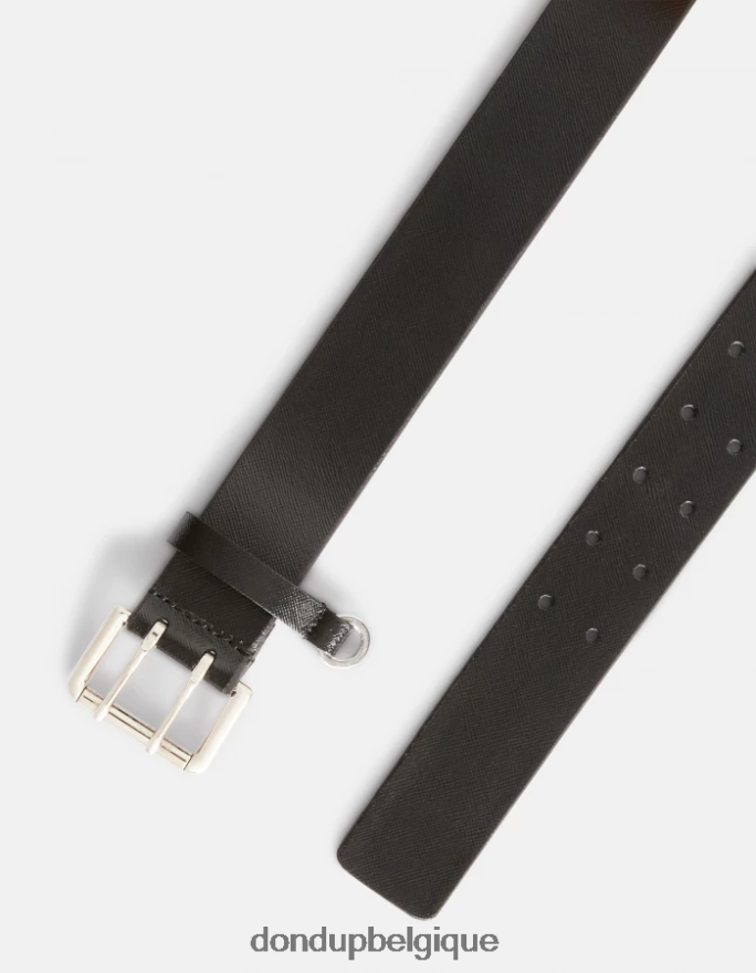 Hommes accessoires DONDUP noir ceinture en cuir 8826D0968