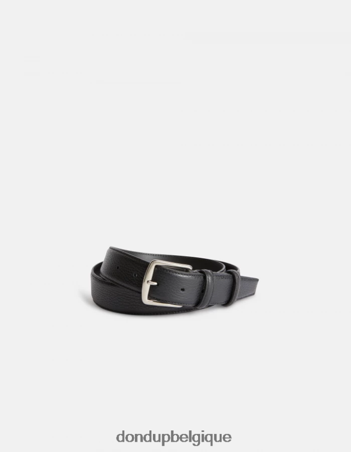 Hommes accessoires DONDUP noir ceinture en cuir 8826D0970