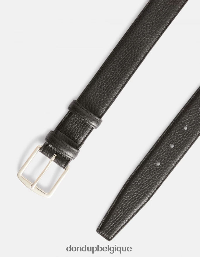 Hommes accessoires DONDUP noir ceinture en cuir 8826D0970