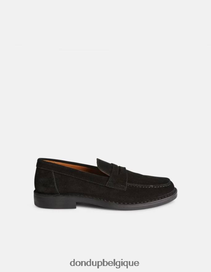 Hommes accessoires DONDUP noir mocassins en croûte de cuir 8826D0971
