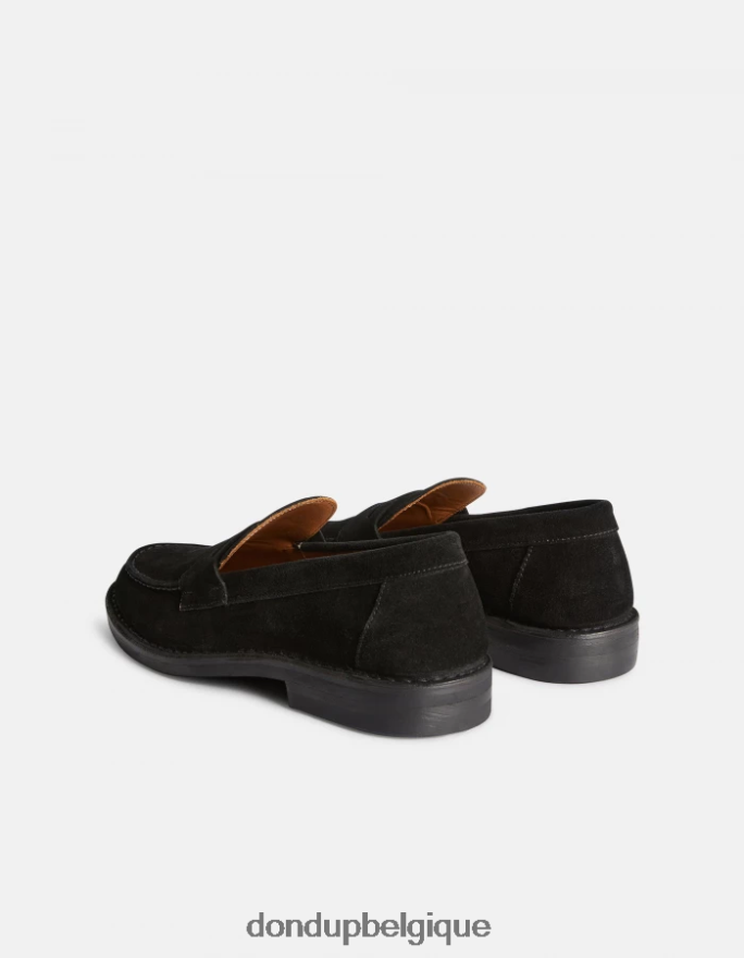 Hommes accessoires DONDUP noir mocassins en croûte de cuir 8826D0971