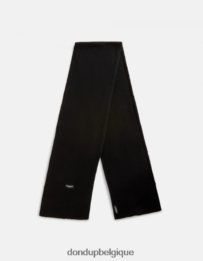Hommes accessoires DONDUP noir écharpe en cachemire 8826D01007