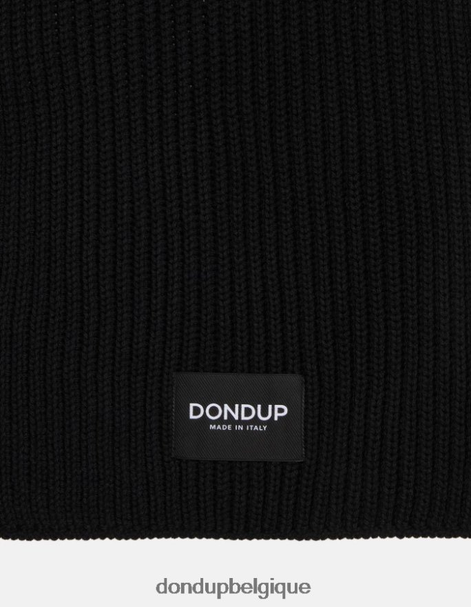 Hommes accessoires DONDUP noir écharpe en laine 8826D0946