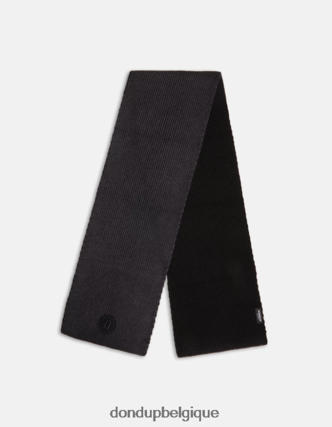 Hommes accessoires DONDUP noir écharpe en laine 8826D0956