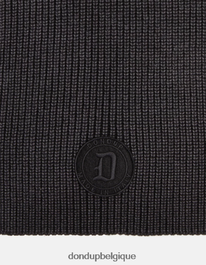 Hommes accessoires DONDUP noir écharpe en laine 8826D0956