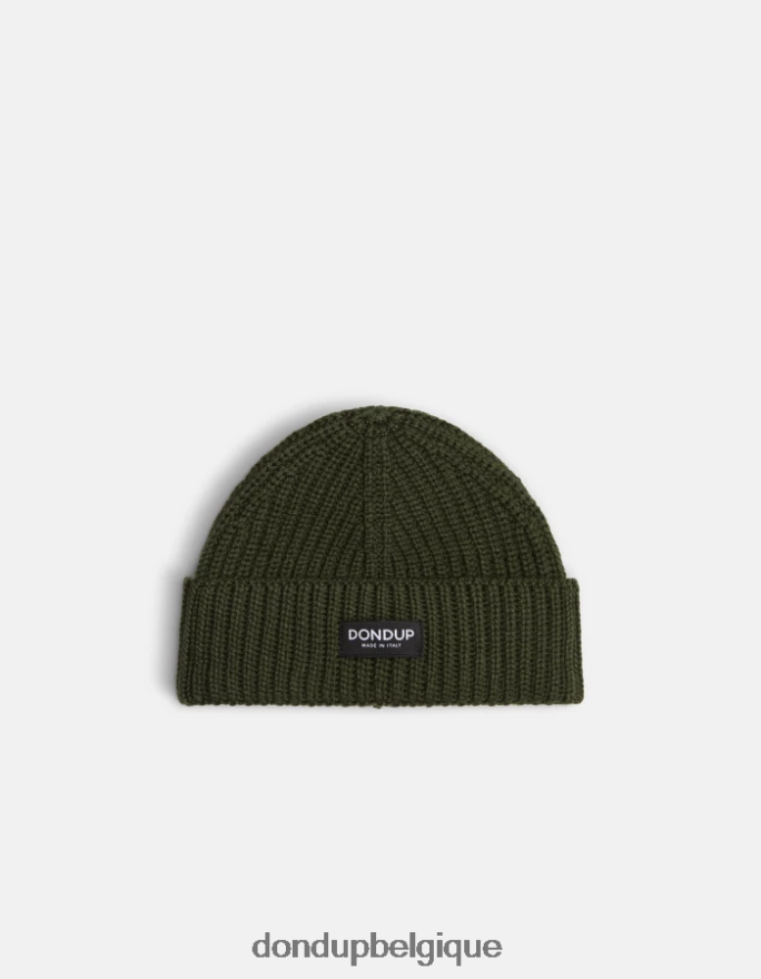 Hommes accessoires DONDUP vert chapeau de laine 8826D0934