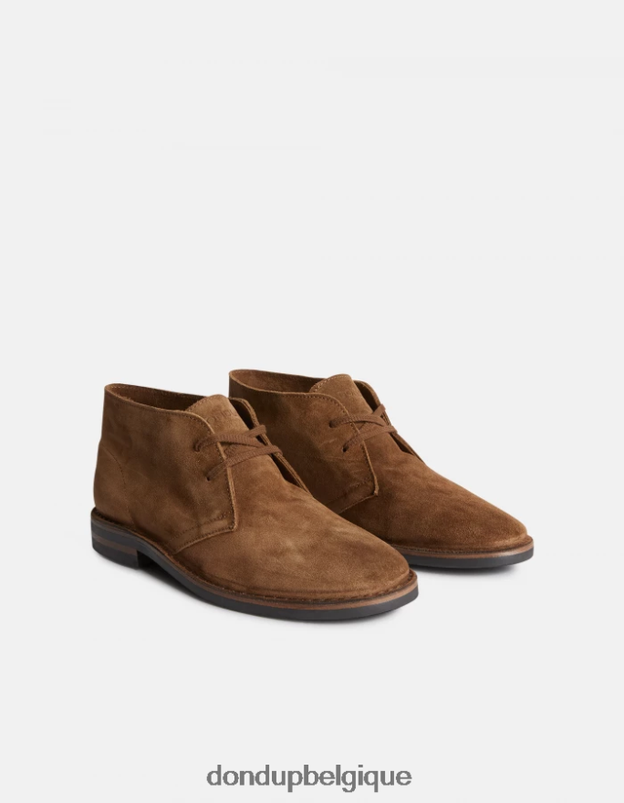Hommes chaussure DONDUP kaki bottines en croûte de cuir 8826D0973
