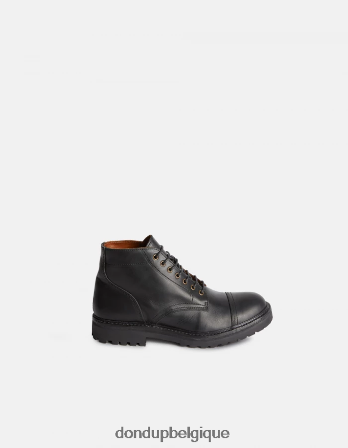 Hommes chaussure DONDUP noir bottes militaires en cuir de veau 8826D0975