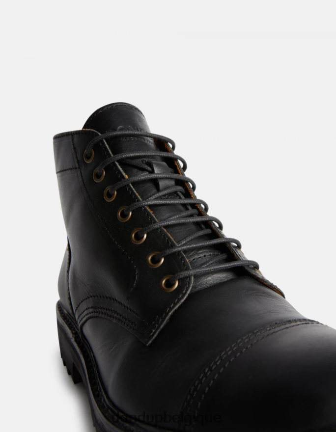 Hommes chaussure DONDUP noir bottes militaires en cuir de veau 8826D0975