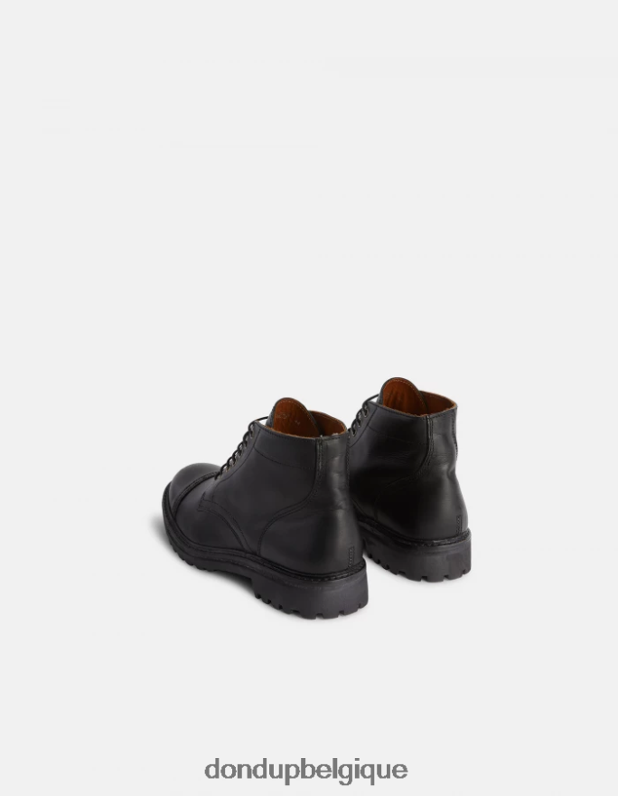 Hommes chaussure DONDUP noir bottes militaires en cuir de veau 8826D0975