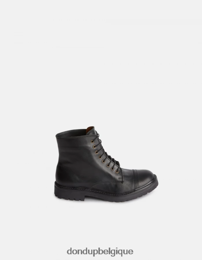 Hommes chaussure DONDUP noir bottes militaires en cuir de veau 8826D0977