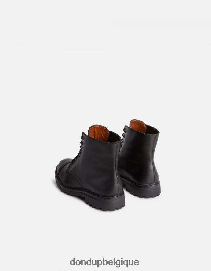 Hommes chaussure DONDUP noir bottes militaires en cuir de veau 8826D0977