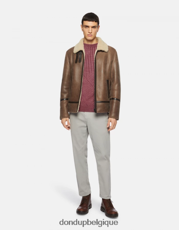 Hommes vêtements DONDUP Prugna pull à col rond en laine 8826D0895