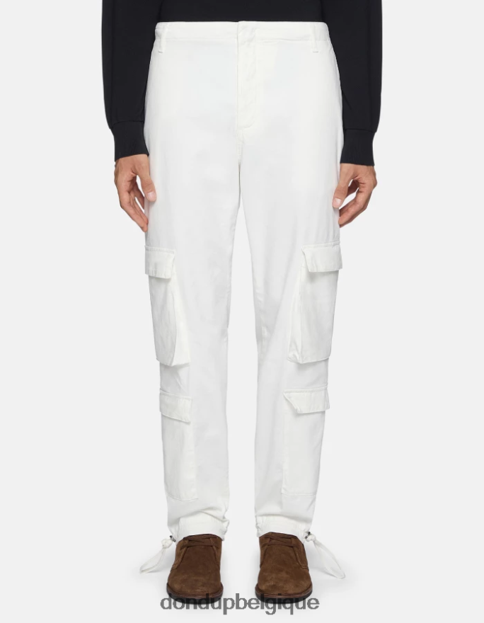 Hommes vêtements DONDUP albâtre pantalon cargo en coton ken 8826D0695