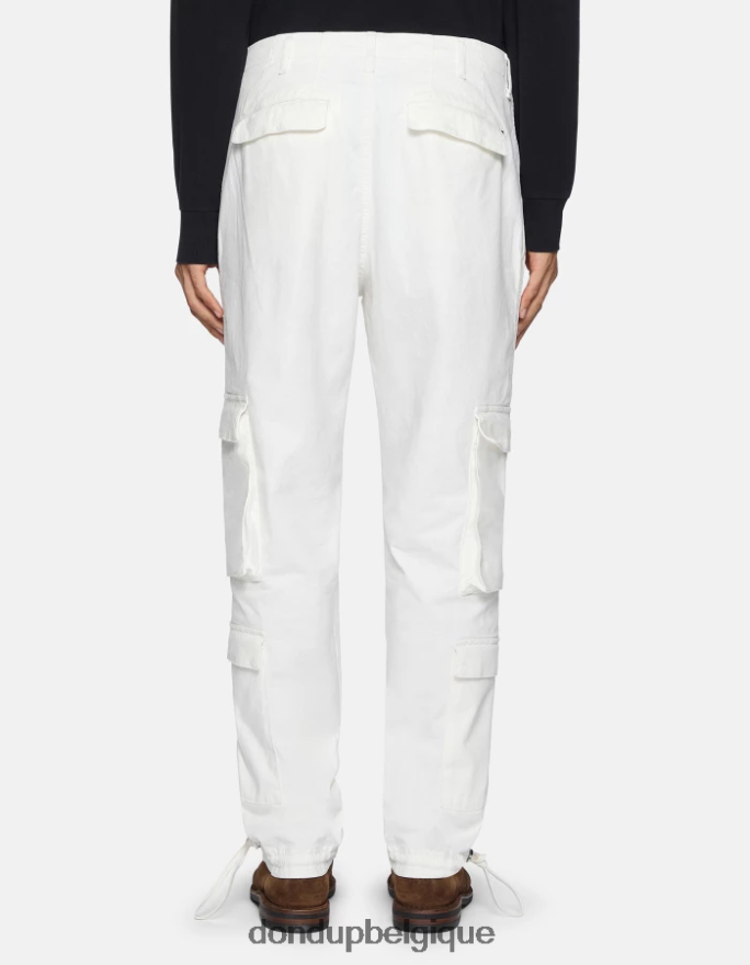 Hommes vêtements DONDUP albâtre pantalon cargo en coton ken 8826D0695