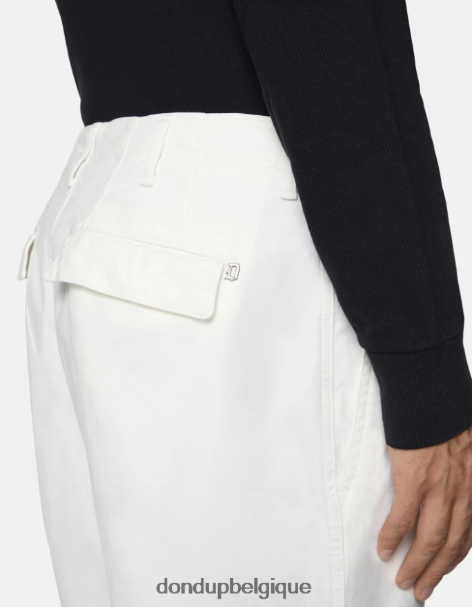 Hommes vêtements DONDUP albâtre pantalon cargo en coton ken 8826D0695