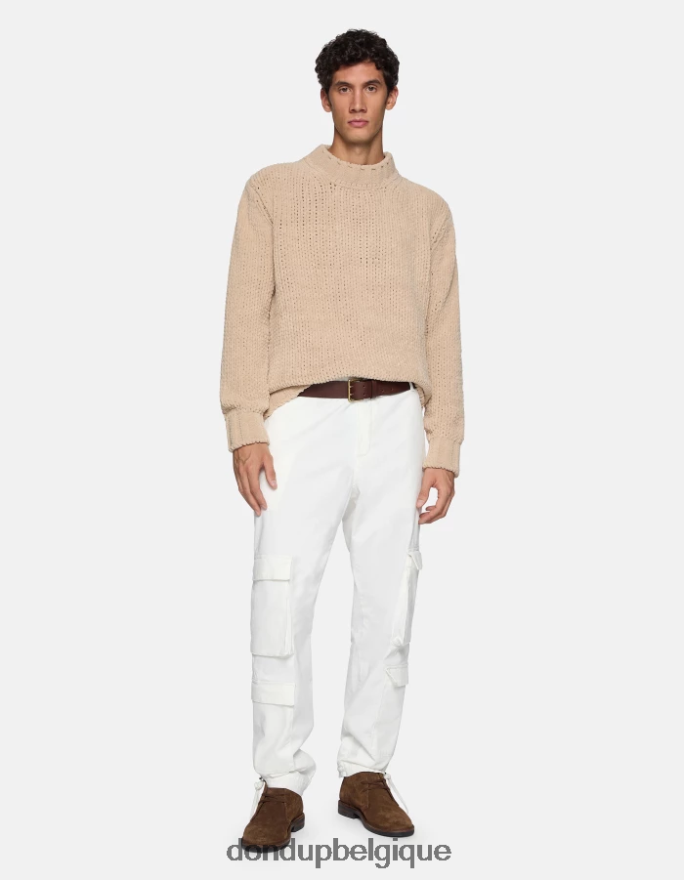 Hommes vêtements DONDUP albâtre pantalon cargo en coton ken 8826D0695