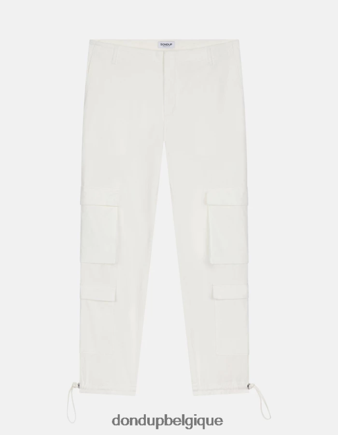 Hommes vêtements DONDUP albâtre pantalon cargo en coton ken 8826D0695