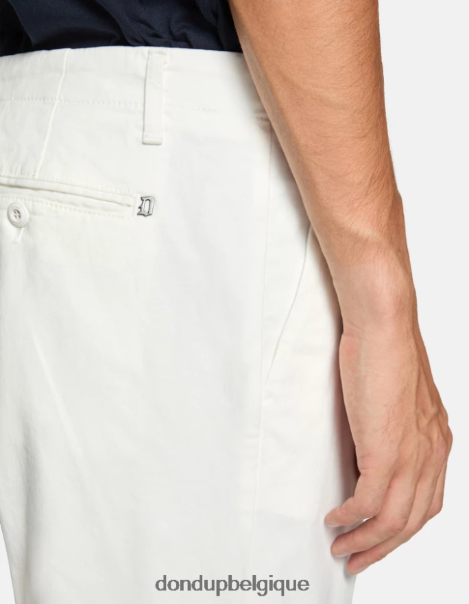Hommes vêtements DONDUP albâtre pantalon coupe carotte en coton ben 8826D0717