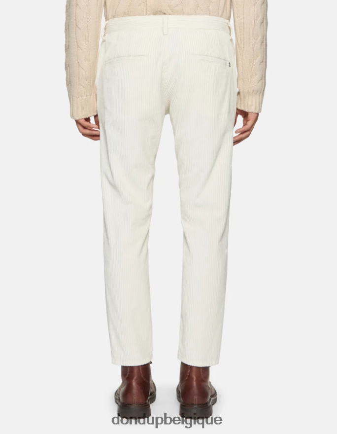 Hommes vêtements DONDUP albâtre pantalon en velours coupe classique pablo 8826D0726