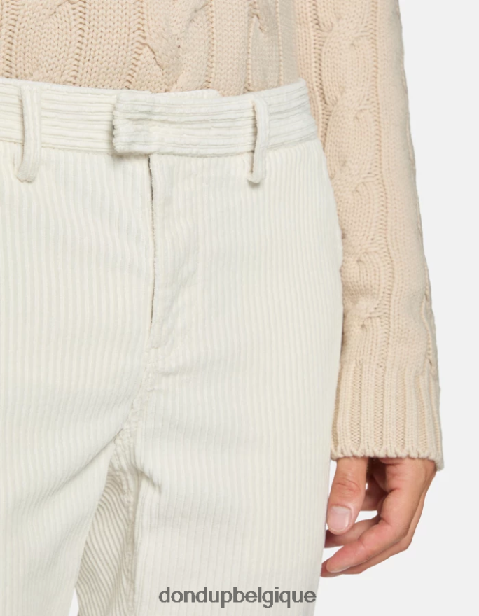 Hommes vêtements DONDUP albâtre pantalon en velours coupe classique pablo 8826D0726