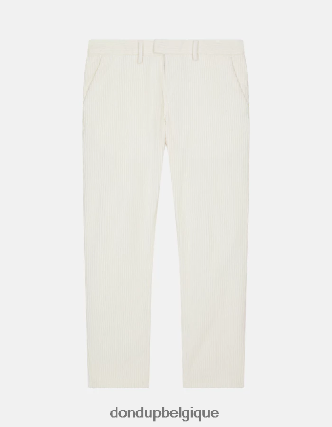 Hommes vêtements DONDUP albâtre pantalon en velours coupe classique pablo 8826D0726