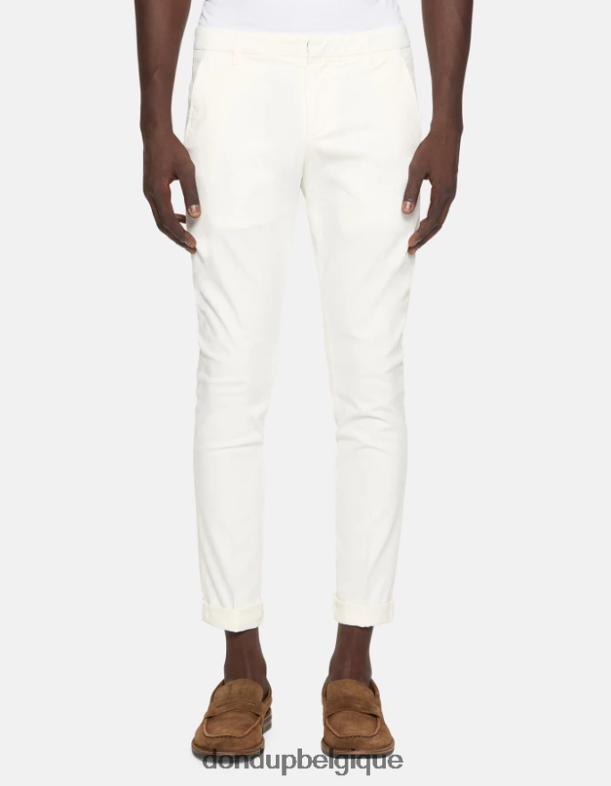 Hommes vêtements DONDUP albâtre pantalon slim en coton gaubert 8826D0685