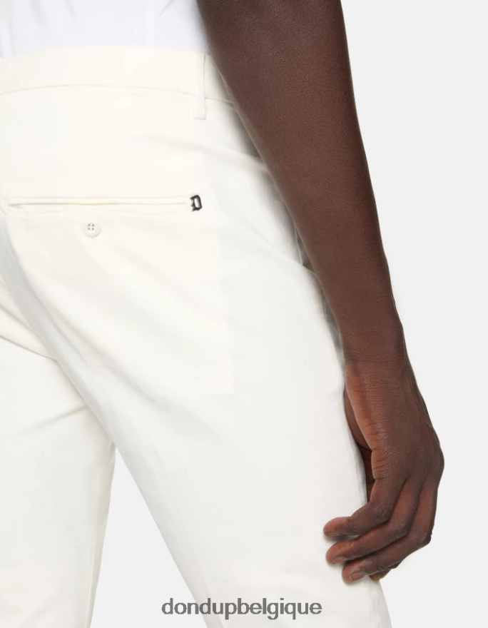 Hommes vêtements DONDUP albâtre pantalon slim en coton gaubert 8826D0685