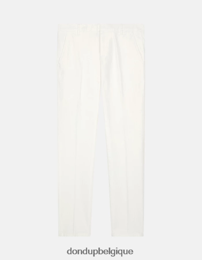 Hommes vêtements DONDUP albâtre pantalon slim en coton gaubert 8826D0685